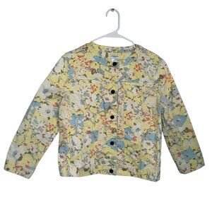 Vintage Liz Claiborne PETITE LRG Floral Denim Cottagecore Light Country Jacket